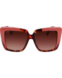 Ferragamo - 55Mm Gradient Rectangular Sunglasses - Lyst