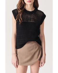 DELUC - Paulo Open Stitch Cap Sleeve Sweater - Lyst