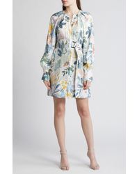 Ted Baker - Amasya Floral Long Sleeve Faux Wrap Minidress - Lyst