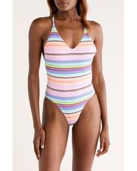 lemlem - Retiro Stripe Rib One-Piece Swimsuit - Lyst