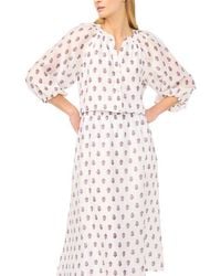 Halogen® - Floral Raglan Sleeve Button-Up Shirt - Lyst