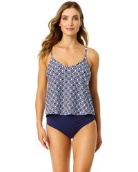 Anne Cole - Easy Triangle Tankini Swim Top - Lyst