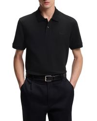 BOSS - Pallas Solid Cotton Piqué Polo - Lyst