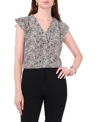 Chaus - Print Flutter Sleeve Blouse - Lyst