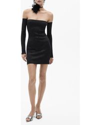 Mango - Metallic Strapless Minidress - Lyst