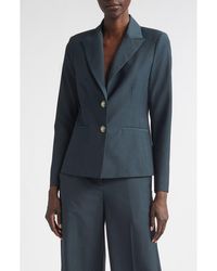 St. John - Wool Blend Stretch Mélange Jacket - Lyst