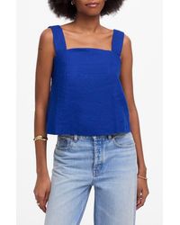 Madewell - Curved Neck Shell Linen Tank Top - Lyst