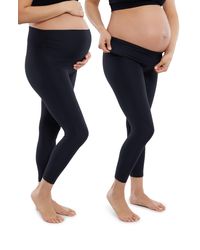 Ingrid & Isabel - Set Of 2 Fold Down Waist Maternity leggings - Lyst