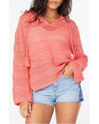Roxy - Hippie Love Open Stitch Hoodie - Lyst
