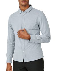 7 Diamonds - Solid Oxford Button-up Shirt - Lyst