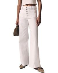 Le Jean - Georgia Patch Pocket Wide Leg Jeans - Lyst