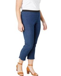 Jessica London - Stretch Denim Crop Jeggings - Lyst