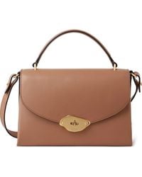 Mulberry - Lana High Gloss Leather Top Handle Bag - Lyst