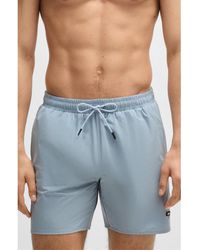BOSS - Solid Stretch Swim Trunks - Lyst