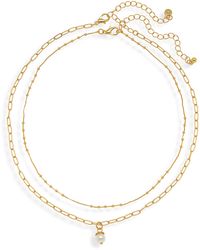 BP. - Genuine Pearl Layered Necklace - Lyst