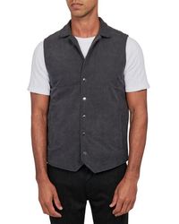 W.r.k. - Slim Fit Camp Collar Corduroy Snap-Up Vest - Lyst