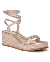 PAIGE - Joanna Ankle Strap Platform Wedge Sandal - Lyst