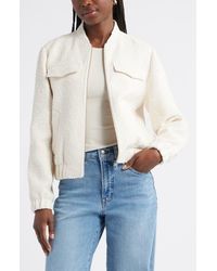 Caslon - Bouclé Bomber Jacket - Lyst