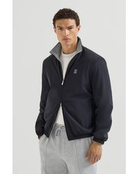 Brunello Cucinelli - Bonded Nylon Reversible Outerwear Jacket With Logo - Lyst