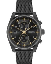 BOSS - Skytraveller Chronograph Mesh Strap Watch - Lyst