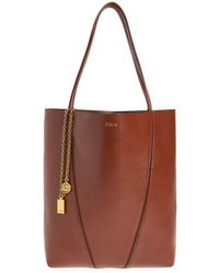 Chloé - Spin Leather Tote - Lyst