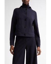 Max Mara - Lamine Stretch Virgin Wool Jacket - Lyst