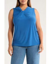 Kasper - Drapey Sleeveless Shell Top - Lyst