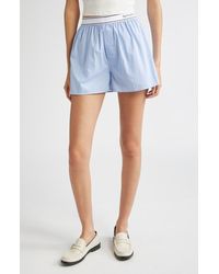 Sporty & Rich - Serif Logo Cotton Boxer Shorts - Lyst