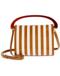 Dries Van Noten - Boxed Stripe Leather Top Handle Bag - Lyst