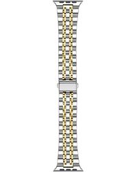 The Posh Tech - Posh Tech Rainey Silver/gold Stainless Steel Band For Apple Watch - Lyst