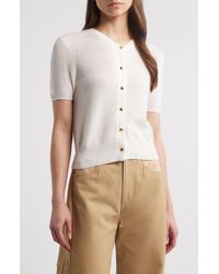Rag & Bone - Dina Short Sleeve Cotton & Cashmere Blend Cardigan - Lyst
