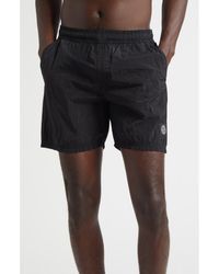 Stone Island - Compass Logo Patch Nylon Swim Trunks - Lyst
