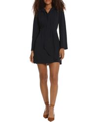 DONNA MORGAN FOR MAGGY - Ruffle Detail Long Sleeve Minidress - Lyst