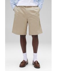 Reigning Champ - Sophomore Relaxed Fit Pleated Cotton Twill Chino Shorts - Lyst