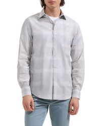 Bugatchi - Axel Shaped Fit Glen Plaid Stretch Cotton Button-Up Shirt - Lyst