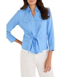 NIC+ZOE - Iconic Tie Front Button-Up Shirt - Lyst