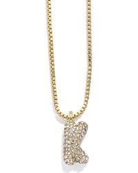BaubleBar - Mini Pavé Bubble Initial Necklace - Lyst
