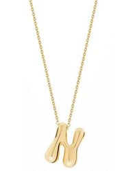 Jane Basch - Puffed Initial Pendant Necklace - Lyst