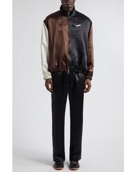Song For The Mute - Lad Colorblock Satin Jacket - Lyst