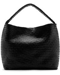 Mango - Medium Braided Leather Bucket Bag - Lyst