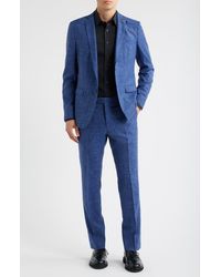 John Varvatos - Varick Slim Fit Slub Wool & Linen Blend Suit - Lyst