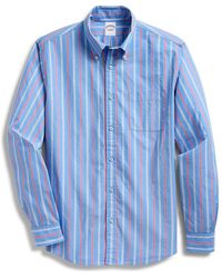 Brooks Brothers - Friday Regular Fit Stripe Cotton Poplin Button-Down Shirt - Lyst