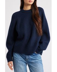 Madewell - Rib Cotton Blend Sweater - Lyst
