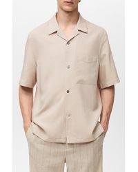 Mango - Regular Fit Lyocell Camp Shirt - Lyst