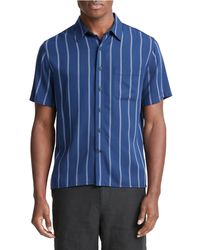 Vince - Pacifica Stripe Short Sleeve Button-up Shirt - Lyst