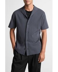 Vince - Milano Knit Cabana Short Sleeve Button-Up Shirt - Lyst