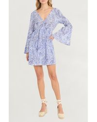 The Good Journey - Long Sleeve Cotton Mini Sundress - Lyst