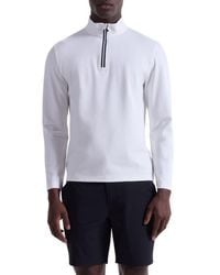 Bugatchi - Solid Quarter Zip Pullover - Lyst
