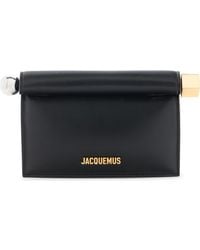 Jacquemus - La Petite Pochette Rond Carré Leather Clutch - Lyst