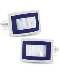 Cufflinks Inc. - Rectangle Mother-Of-Pearl & Lapis Cuff Links - Lyst